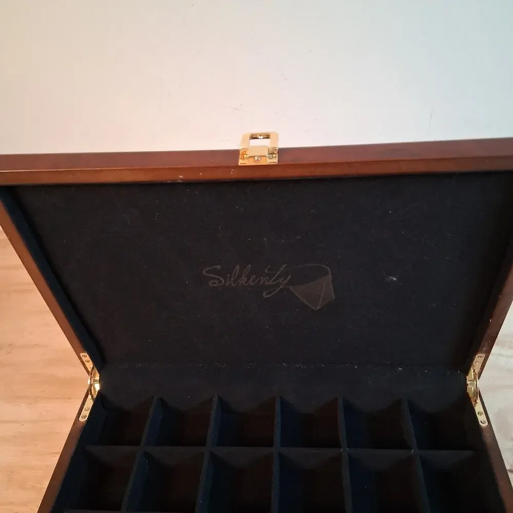 Silkenty Wooden Jewelry Box Organizer 24 Compartment Box Wooden Jewelry Box